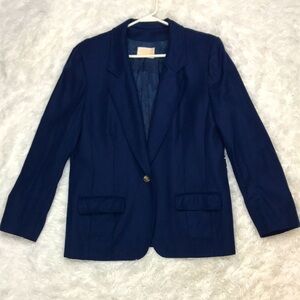 Pendleton Vintage 1950s Dark Blue Wool Suit Jacket